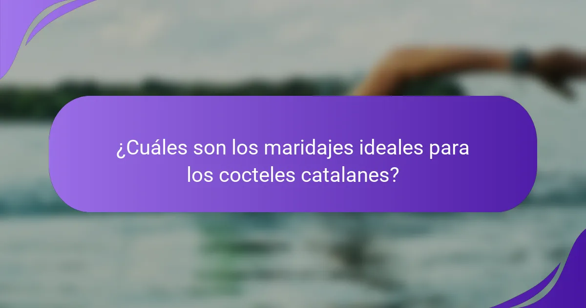 ¿Cuáles son los maridajes ideales para los cocteles catalanes?