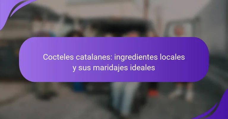 Cocteles catalanes: ingredientes locales y sus maridajes ideales