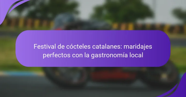 Festival de cócteles catalanes: maridajes perfectos con la gastronomía local