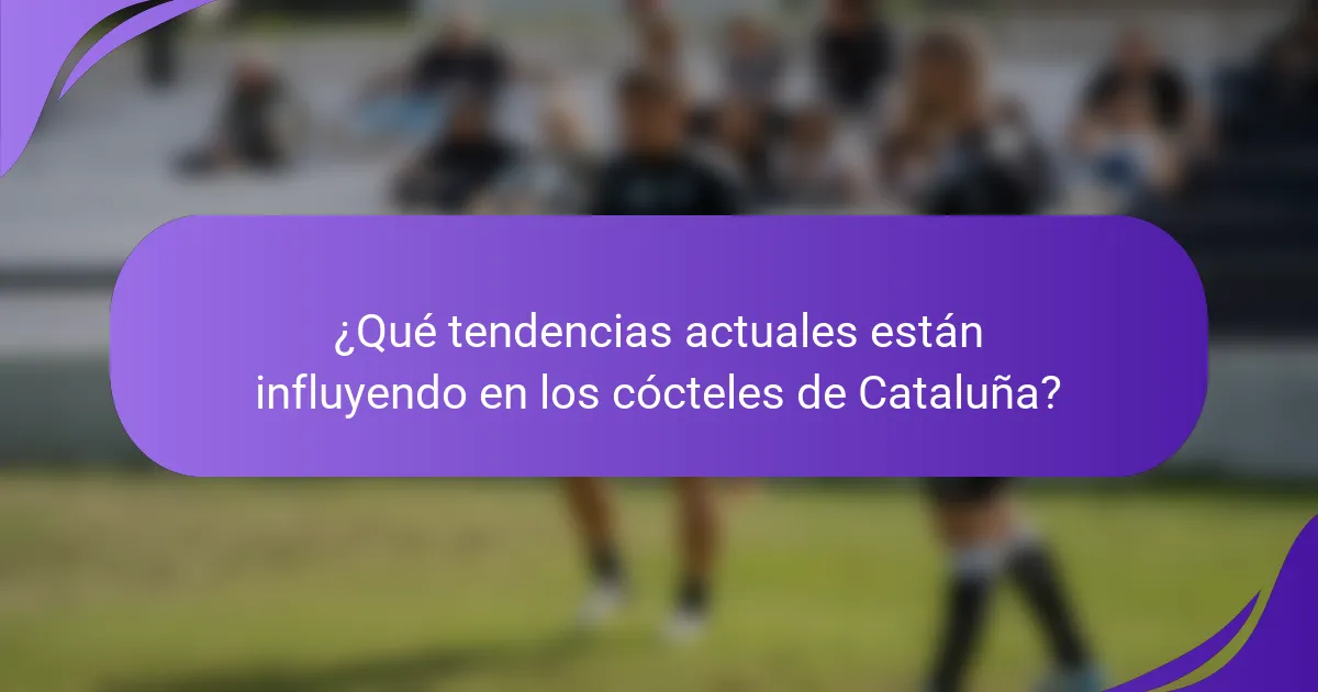 ¿Qué tendencias actuales están influyendo en los cócteles de Cataluña?